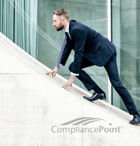 man climbing structure