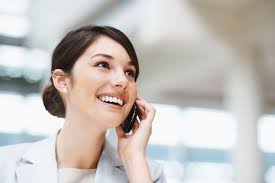 lady smiling on phone